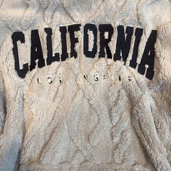 NWT! Large CALIFORNIA Los Angeles Light Gray Fleece Hoodie - SHEIN • Sold Out • - Picture 3 of 8